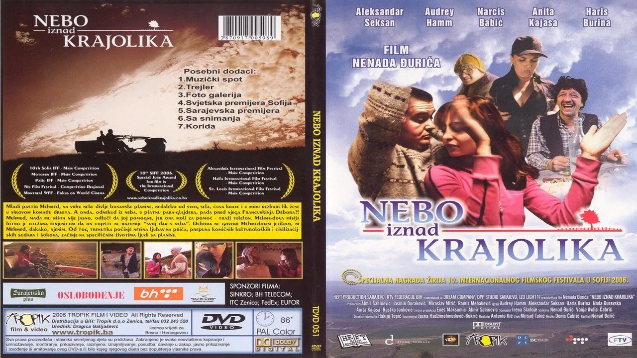 Nebo iznad krajolika backdrop